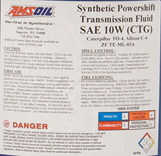 SAE 10W Transmission Fluid SAE10W synthetic powershift transmission fluid